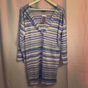 Elif for Jordan Taylor multi-colored super cute swimsuit coverup dress with hood